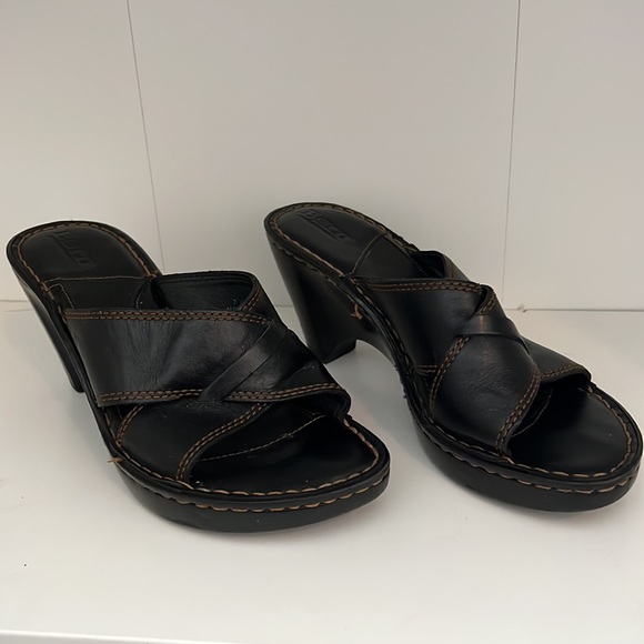 Born black wedge heels size 7 - Picture 2 of 8